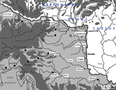 mappa marcomannia e samartia