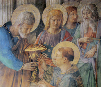 click to enlarge Niccolina Chapel - St. Stephen receiving the diaconate by St. Peter